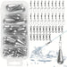 FAS Pro 66pcs Fishing Accessories - Mixed Size Lead Sinkers & Rolling Snap Swivels - FishAndSave