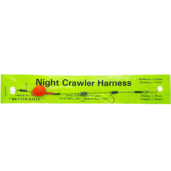 Better Baits Night Crawler Harness Orange - FishAndSave