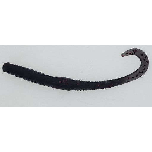 FAS Curly Tail Ribbed Worm 3" Copper Gray Red Flake Qty 20 - FishAndSave
