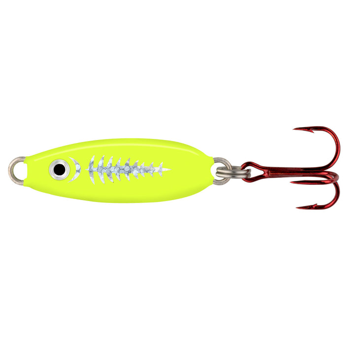 Northland Tackle Forage Minnow Jiggin' Spoon Baitfish 1/4 Oz Super Glow Exo Chartreuse