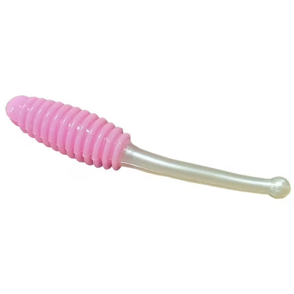 creme saucy siren fishing lure Creme 1.5 inch Ringed Stinger Shad Grub, Blue Pearl, Size: Standard