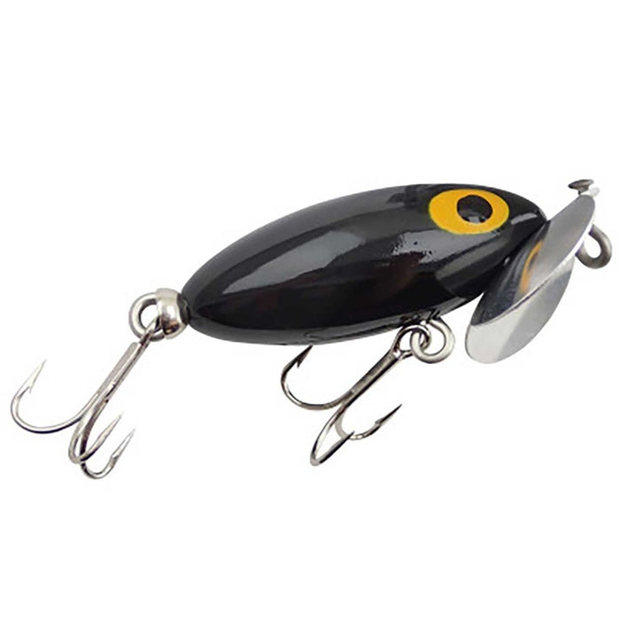 Arbogast Jitterbug Wakebaits 2 - 1/2" 3/8 Oz - CrankbaitArbogastBlackBass020554059101FishAndSave