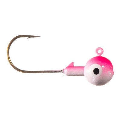 Arkie Double Eye Jig Head 3/8 Oz Qty 10 Pink/White - JigsArkieBass032943031643FishAndSave