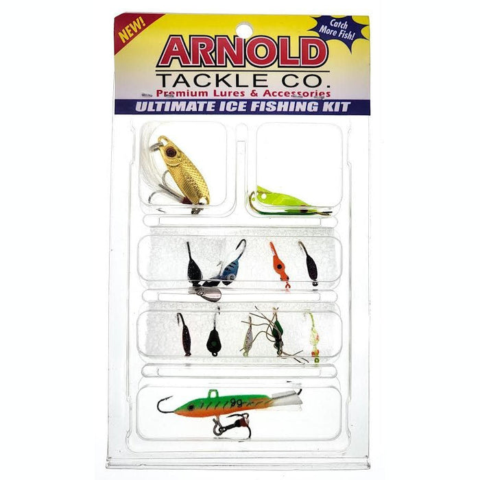 Arnold Tackle Ultimate Ice Fishing Kit Assorted 14 Piece - JigsFishAndSaveKit 2Freshwater084062138017FishAndSave