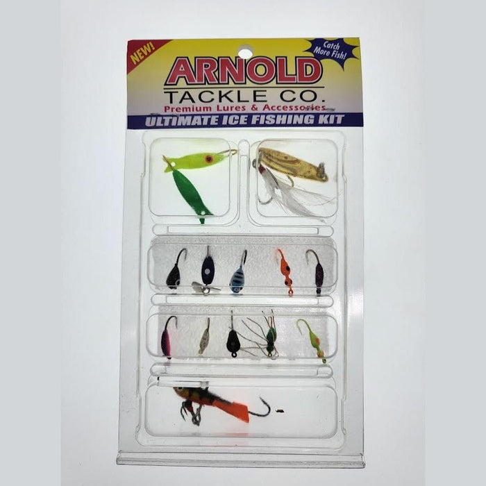 Arnold Tackle Ultimate Ice Fishing Kit Assorted 14 Piece - JigsFishAndSaveKit 3Freshwater084062138017FishAndSave