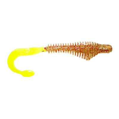 B - Fish - N Authentx Moxi Ringie 3" Qty 8 - PlasticsB FISH NGoldCracker - Chartreuse TailBass871397081404FishAndSave