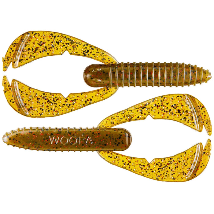 Bass Assassin Woopah Craw 4" Qty 7 - PlasticsBass Assassin LuresGreen Pumpkin Red GlitterBass091538185017FishAndSave