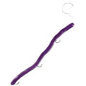 Bass Stopper Weedless 2 Hook Natural Scented Worm 5 - 1/2" Purple White - PlasticsBass StopperBass084062620192FishAndSave