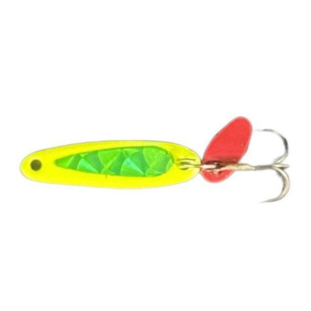 Bay - De - Noc Swedish Pimple Jigging Lure - JigsBay de noc LuresFluorescent Yellow/Chartreuse1 - 3/4" 1/4 OzFreshwater045816420048FishAndSave