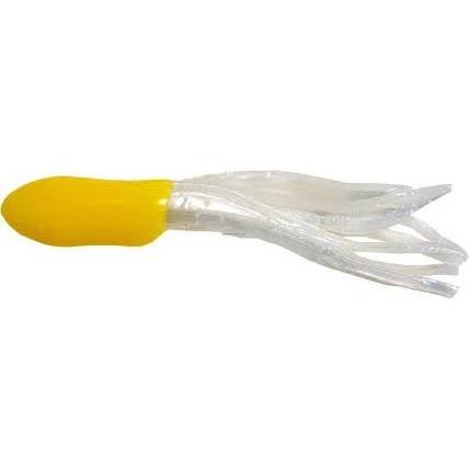 Betts Mini Tube Tail 1 - 1/2" Qty 20 - PlasticsBettsYellow/WhiteFreshwater042621093689FishAndSave