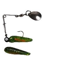 Betts Spin Grub Qty 1 - SpinnersBetts SpinChartreuse Crawfish Glitter1/32 OzFreshwater042621152362FishAndSave