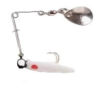 Betts Spin Grub/Split Tail Qty 1 - SpinnersBetts SpinWhite Red Dot Grub1/32 OzFreshwater042621150016FishAndSave