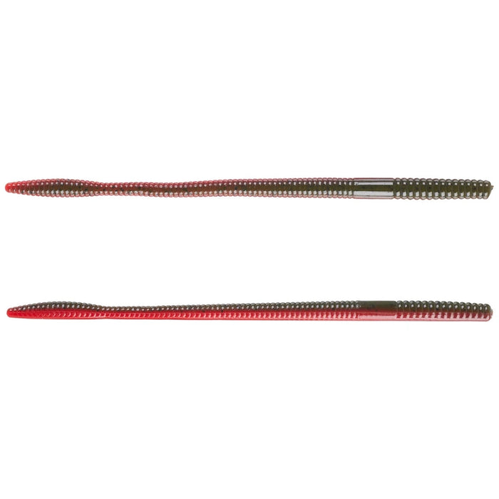 Big Bite Baits Finesse Worm 8" Qty 7 - PlasticsBig Bite BaitsGreen Pumpkin Texas RedBass805104054535FishAndSave