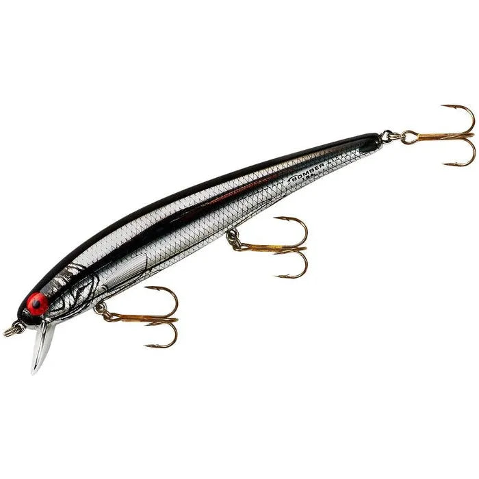 Bomber Lures Long A B15A 4 - 1/2" 1/2 Oz - CrankbaitBomber LuresChrome Black BackBass032256017174FishAndSave