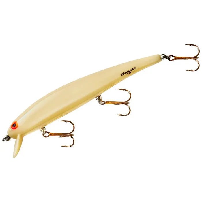 Bomber Lures Long A B15A 4 - 1/2" 1/2 Oz - CrankbaitBomber LuresBone/Red EyeBass032256220840FishAndSave