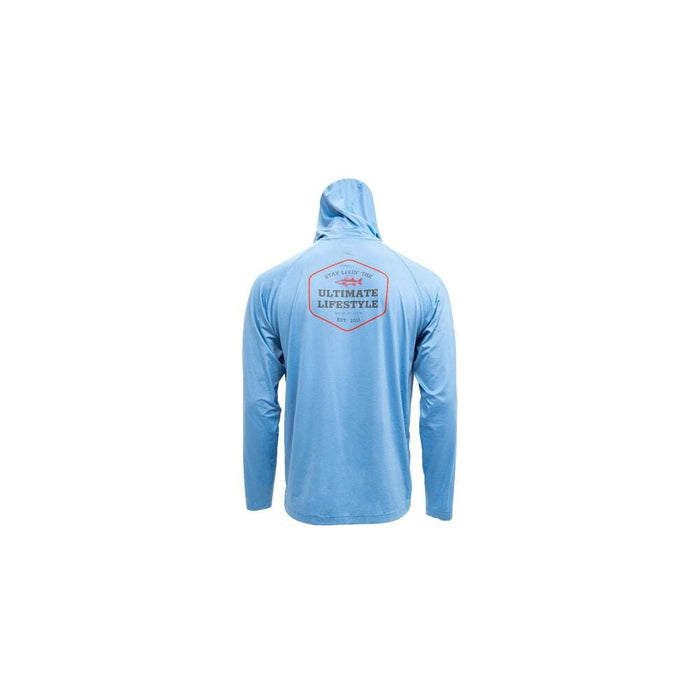 Bubba Ultimate Lifestyle Performance Long Sleeve Shirt W/ Hoody - OutdoorsBubbaBlueLargeNew Arrival661120105770FishAndSave