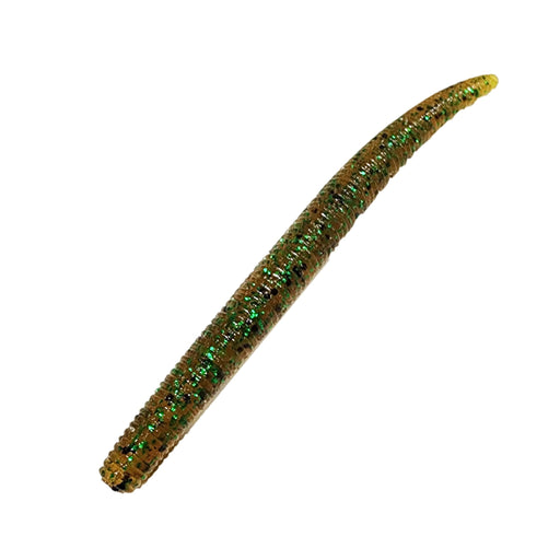 Chompers Finesse Rig worm 4" Qty 15 Rootbeer Green Flake - FishAndSave