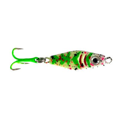 Clam Rattlin' PT Jigging Spoon - SpoonsClam Pro TackleGlow White/Chartreuse Koi1/8 OzFreshwaterFishAndSave