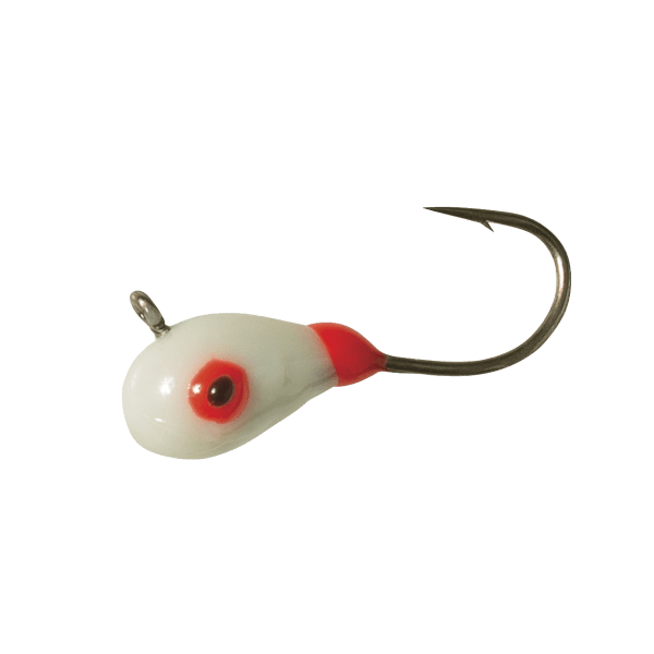 Clam The Drop Jig Tungsten Qty 1 - JigsClam Pro TackleWhite/GlowXXL 1/8 OzFreshwaterFishAndSave