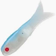 Creme lit'l Fishie 1.5" Qty 10 Pearl/Blue - PlasticsCremeFreshwater024804110932FishAndSave