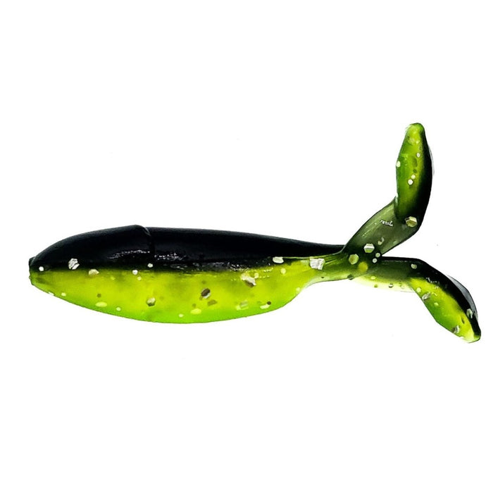 Creme Tru Lur Double Tail Shad 1.5" Qty 7 Chartreuse/Black Back - PlasticsCremeBass028562378733FishAndSave