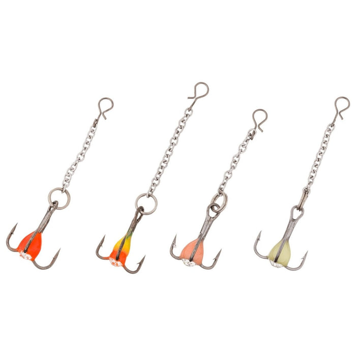 Custom Jigs Pro Finesse Drop Chain Sz 10 Assorted Qty 4 - Hooks/RigsCustom Jigs & SpinsFreshwater087677152010FishAndSave