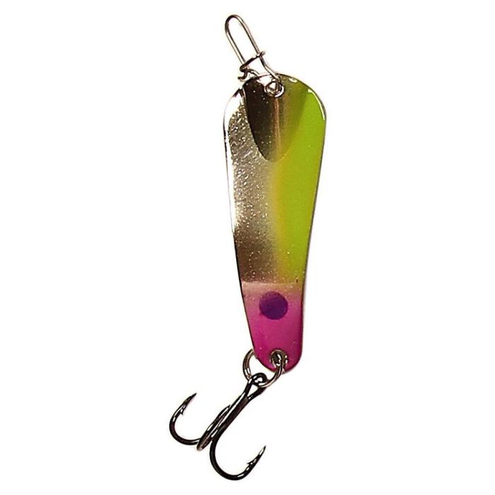 Custom Jigs Pro Glow Slender Spoon 1/8 Oz - SpoonsCustom Jigs & SpinsFruity Vegetables Gold BackFreshwater087677562246FishAndSave