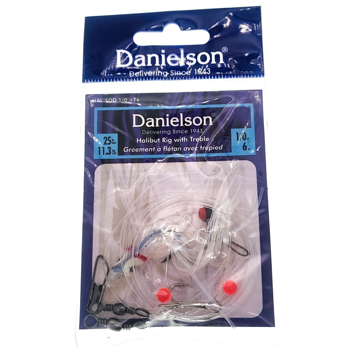 Danielson Halibut Rig W/ Treble Hook Size 1/0 25Lb Test FishAndSave
