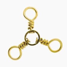 Eagle Claw 3 - Way Swivels Size 8 Qty 8 Brass - Swivels/ConnectorsEagle ClawFreshwater047708702591FishAndSave