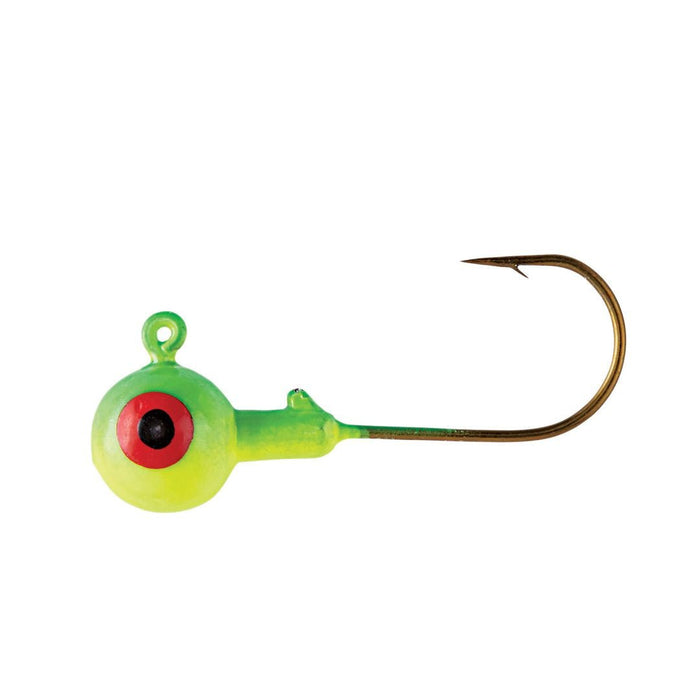 Eagle Claw Ball Head Jig 1/4 Oz Qty 25 - JigsEagle ClawChartreuse LimeFreshwater047708791748FishAndSave