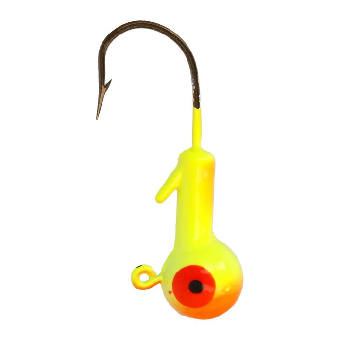 Eagle Claw Ball Head Jigs 1/16 Oz Qty 25 - JigsEagle ClawChartreuse/OrangeFreshwater047708791755FishAndSave