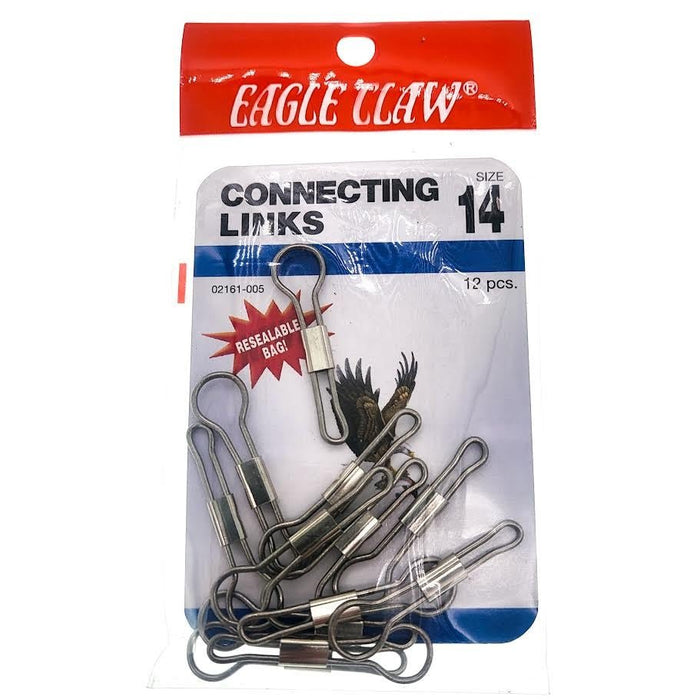 Eagle Claw Connecting Links Size 14 Qty 12 - Swivels/ConnectorsEagle ClawFreshwater047708712255FishAndSave