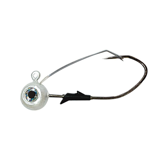 Eagle Claw Lazer Sharp Pro - V Weedless Eagle Eye Jig Qty 5 - JigsEagle ClawPearl1/8 OzFreshwater047708795760FishAndSave