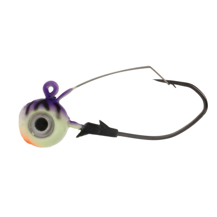 Eagle Claw Lazer Sharp Pro - V Weedless Eagle Eye Jig Qty 5 - JigsEagle ClawPurple Firetiger1/8 OzFreshwater047708815130FishAndSave