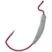 Eagle Claw Lazer Sharp Weighted Worm Hooks 1/16 Oz Sz 3/0 Qty 5 Red - Hooks/RigsEagle ClawBass047708667883FishAndSave