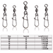 FAS Crane Black Nickel Snap Swivels W/ Duo Lock Qty 10 - Swivels/ConnectorsFishAndSave8FreshwaterFishAndSave