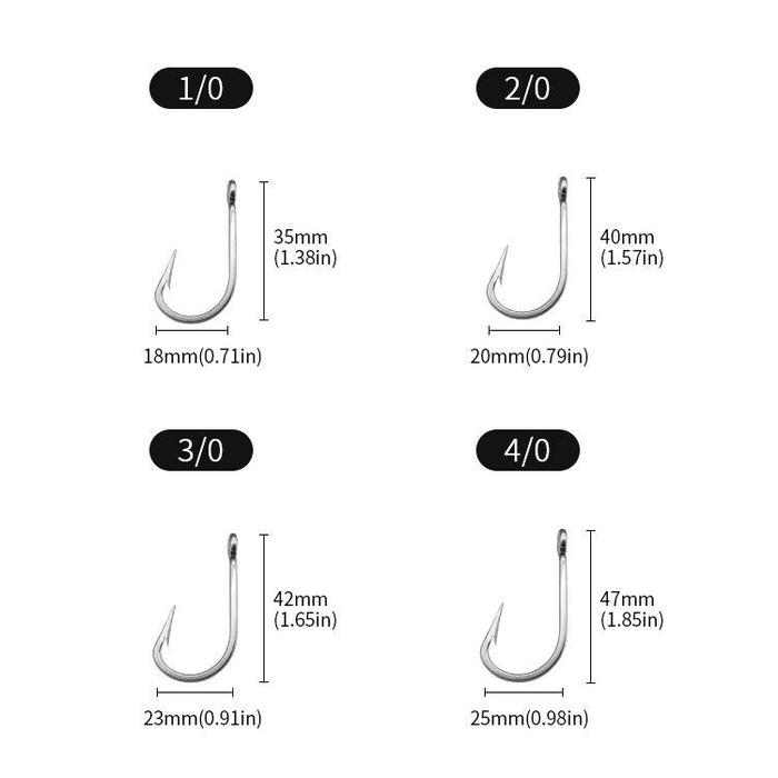 FAS Stainless Steel Cable Leader Wire Leader Rig Tuna Shark Hooks Qty 1 - Hooks/RigsFishAndSave3/0New ArrivalFishAndSave