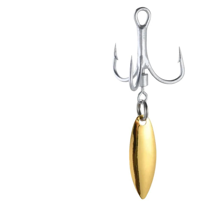 FAS Treble Hook W/ Willow Spinner Qty 10 - Hooks/RigsFishAndSaveGold1FreshwaterFishAndSave