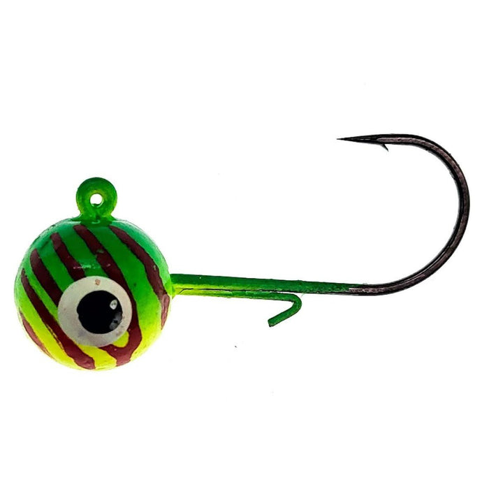Fish Hawk Ric's Jigs 3/8 Oz Qty 4 - JigsFish HawkUV Lime Chartreuse RedBass840479080987FishAndSave