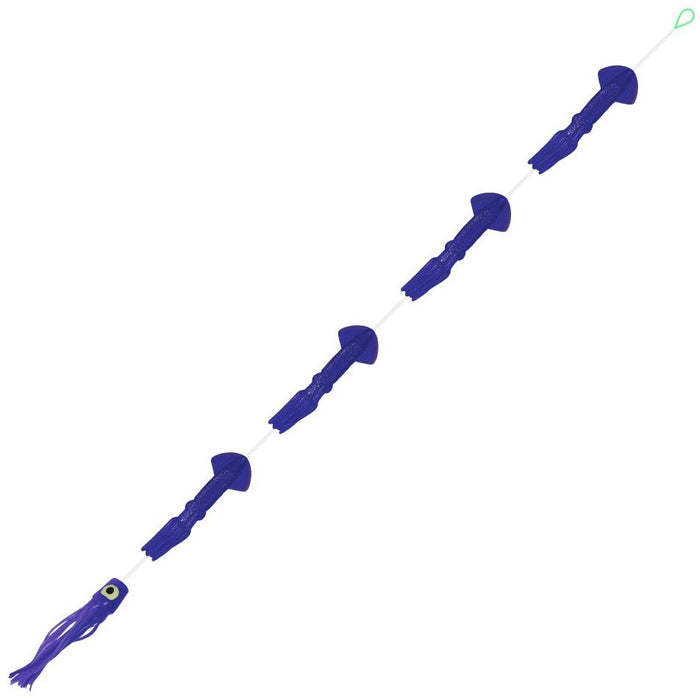 Fish Razr Daisy Chain 4 squid W/ Chugger Blue Sparkle - TrollingFish RazrNew Arrival810000220281FishAndSave