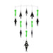 Fish Razr Spreader bar kit. 36" bar with Flapz and 9" green squid in carrying case - TrollingFish RazrSaltwater856243005674FishAndSave