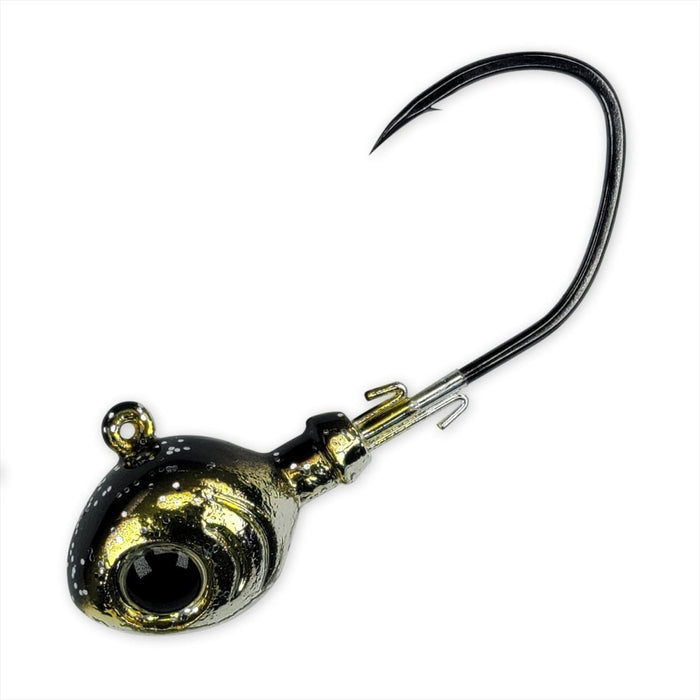 Gamakatsu Max-Eye Jig Swim Head Qty 3 - JigsGamakatsuChrome Perch1/4 Oz 3/0 HookBassFishAndSave