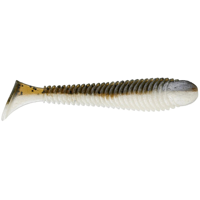 Googan Baits Saucy Swimmer 3.8" Qty 7 - PlasticsGoogan BaitsGreen Pumpkin PearlBass842424114785FishAndSave