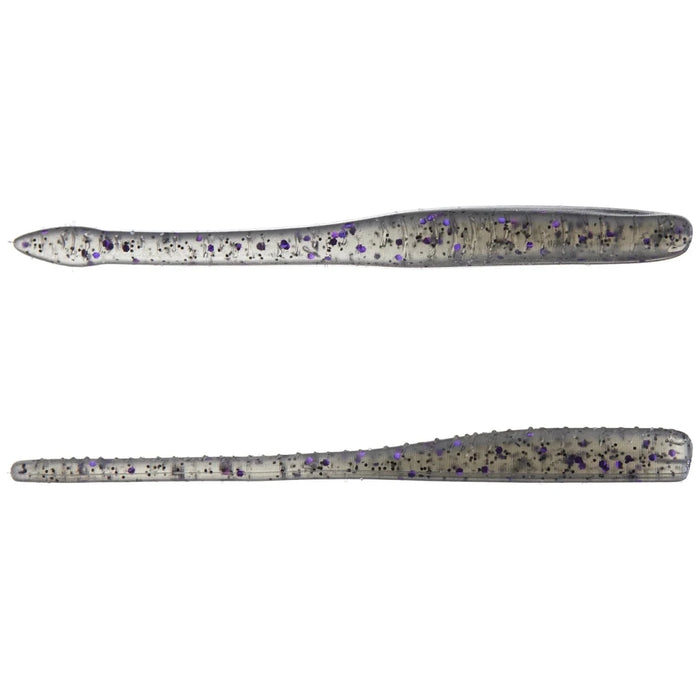 Great Lakes Finesse Drop Worm 4" Qty 8 - PlasticsGreat LakesSmoke Clear Purple FlakeBass665415383164FishAndSave
