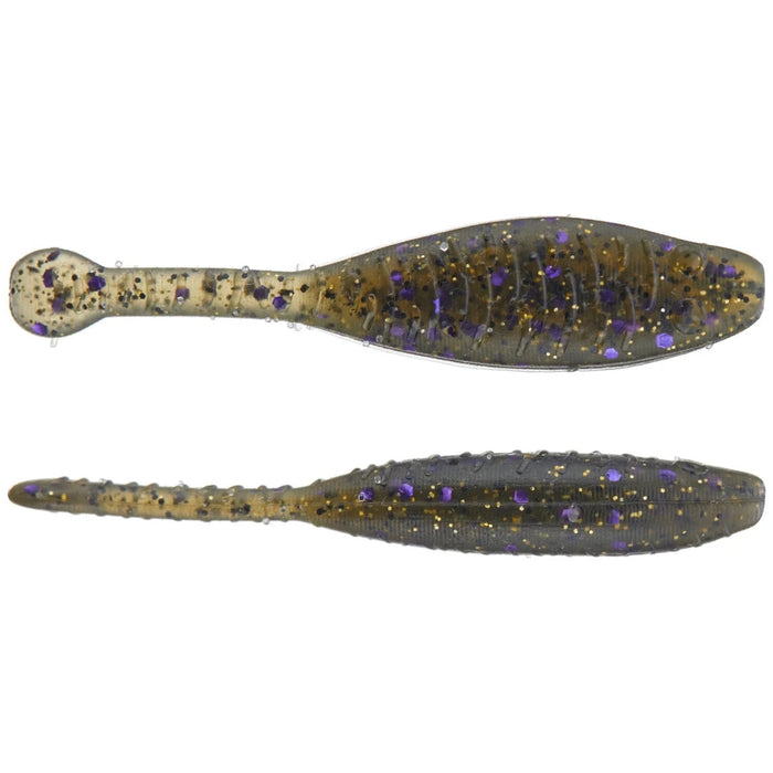 Great Lakes Finesse Flat Cat 2.2" Qty 8 - PlasticsGreat LakesGreen Pumpkin Purple FlakeBass665415470734FishAndSave