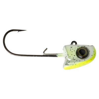 Great Lakes Hanging Head Qty 2 - JigsGreat LakesChartreuse Shad3/16 OzBassFishAndSave