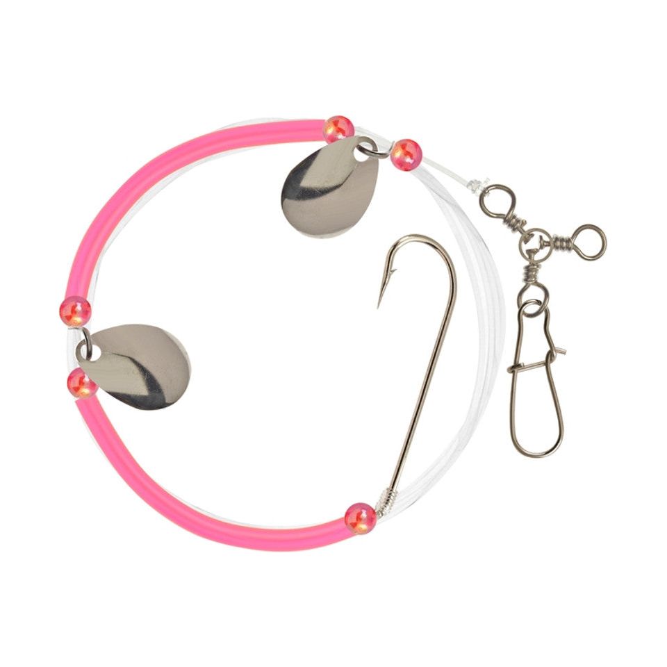 Hurricane Fluke Double Spinner Rig Red Tube 42