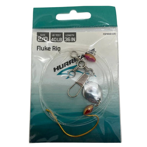 Hurricane Fluke Rig W/ Spinner & Bucktail Teaser Size 2/0 36" 40Lb test - Hooks/RigsHurricane Salt TackleFreshwater788545454778FishAndSave