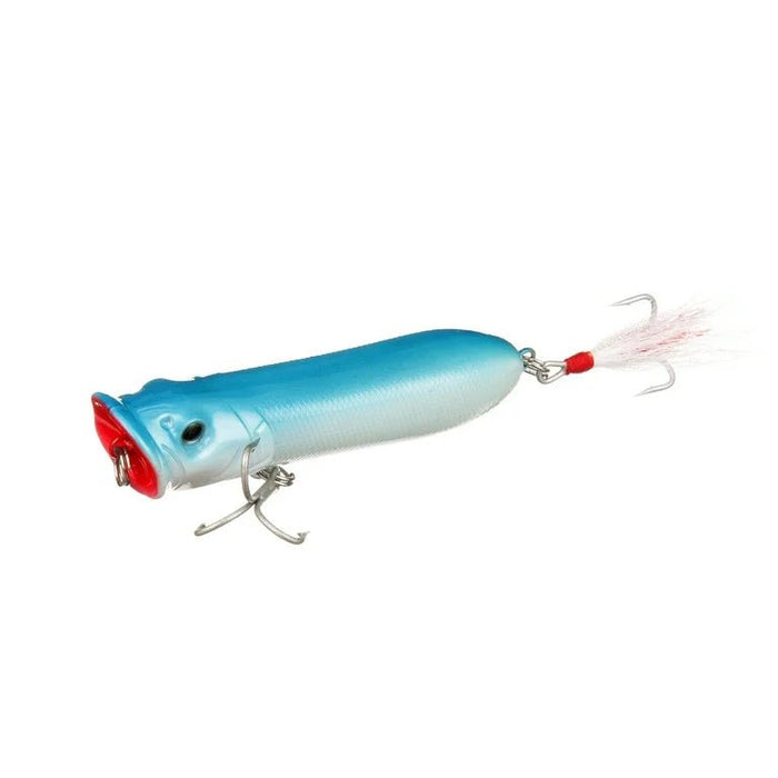 Hurricane Saltwater Popper 5.25", 2.05 Oz White/Blue - CrankbaitHurricaneFreshwater039364415687FishAndSave