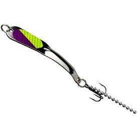 Iron Decoy Steely 4 Steely Spoon 3 - 1/2" 1/2 Oz - SpoonsIron DecoySilver Chartreuse Hot PurpleFreshwater850034750613FishAndSave